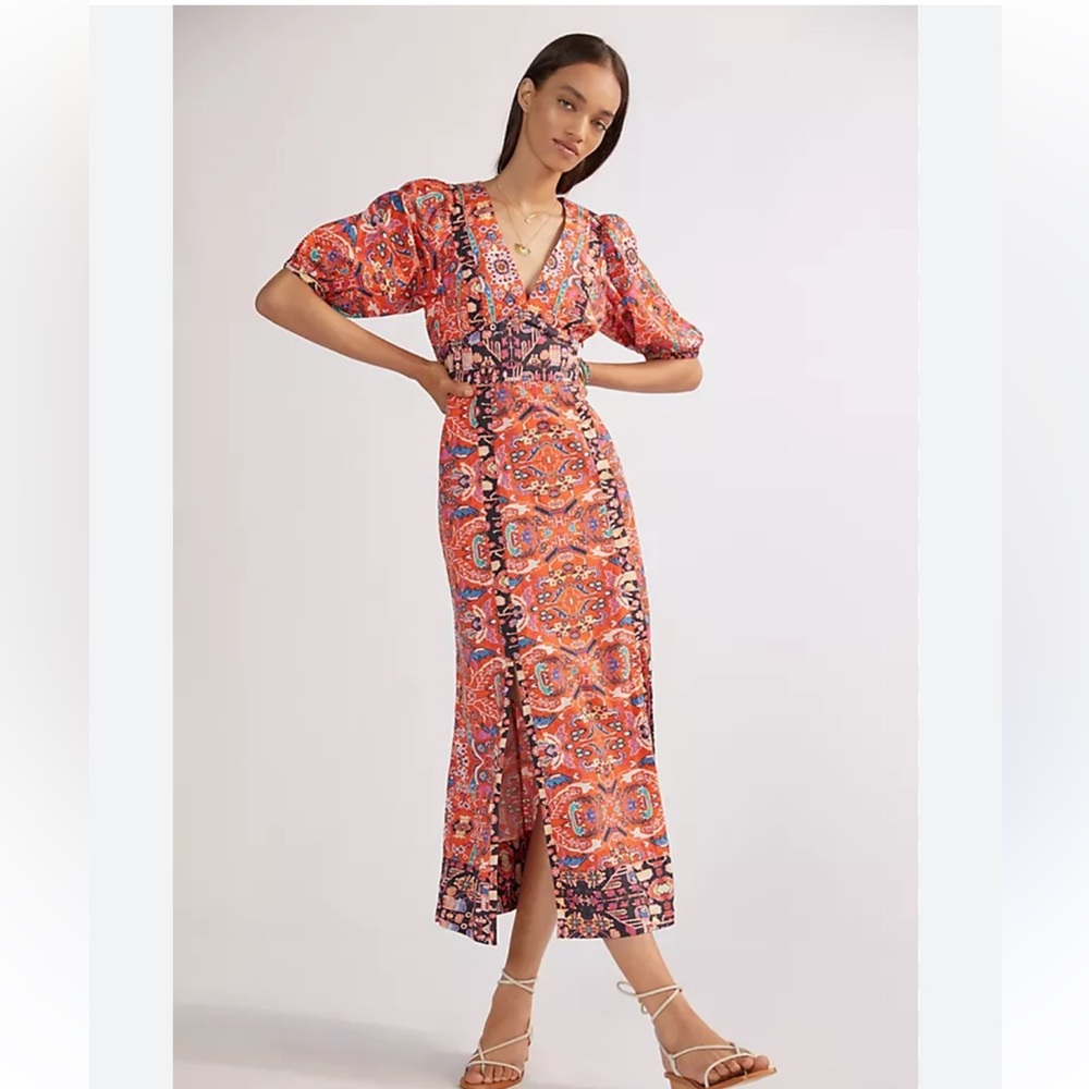Anthropologie Floral Maxi Dress